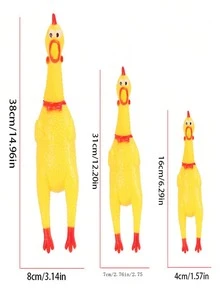 1pc Screaming Chicken Toy, Scream Chicken Toy, Pet Dog Toy, Stress Relief Squeaking Desperate Chicken, Wholesale - Multicolor - View 7