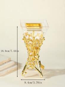 Transparent Geometric Luxury Alloy Incense Burner, Suitable For Gifts Birthday Graduation