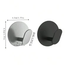 1/2/4/6 件不锈钢挂钩粘性墙门钥匙衣服衣架挂钩浴室浴袍毛巾架收纳架厨房五金