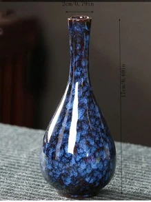 1 Stück moderne, einfache Keramikvase mit Craquelé-Glasur, Dekorationszubehör für getrocknete Blumen, kreative Heimdekoration, geeignet für Wohnzimmer, Büro, Bücherregal, Schreibtisch, Schlafzimmer, Blumenarrangements (Blumen nicht enthalten) Raumdekoration Glasvase