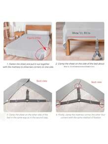 2Pcs/4Pcs- Triangle Bed Sheet Holders Adjustable Elastic Mattress Cover Corner Holder Clip Bed Grippers Suspender Fasteners Straps