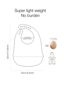 Bebé Babero con estampado de letra - Blanco - Ver 7