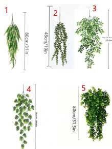 1 Bundle Artificial UV Resistant Greenery, Fake Decorative Flowers, Leaves, Tropical Foliage, Suitable For Wedding, Garden, Patio, Window Box, Farmhouse Decor, Green Fake Plants, Valentine's Day Party Decoration, Valentine's Day, Gift Gifts Birthday Graduation,Garden Decor,Outdoor Plant,Gardening,Fake Flowers
