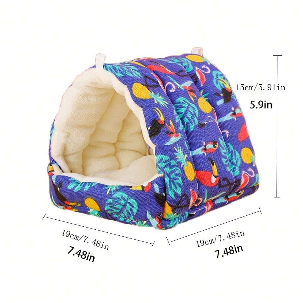 Parrot Nest,Heating Hammock,Tiger Stripes,Warm Winter Bird Nest, Plush ... - Parrot Plush Bed Cushions