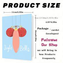 1 张，有趣的生日快乐贺卡，带信封，高品质印刷，6.29 英寸 X 4.33 英寸，有趣的气球和两个铃铛卡片，幽默而异想天开的设计 - 非常适合他或她，独特的生日快乐贺卡，带有可爱的短语 - 多色 - 查看 3