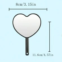 The New Electroplating Love Water Ripple Mirror Is Portable And The Girl Is Holding A Delicate And Cute High-Definition Mirror Makeup Mirror Birthday - Multicolor - View 8