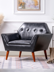 Chairs for Bedroom Midcentury Modern Accent Arm Chair for Living Room Linen Fabric Comfy Reading Tufted Comfortable Upholstered Single Sofa p 18212687