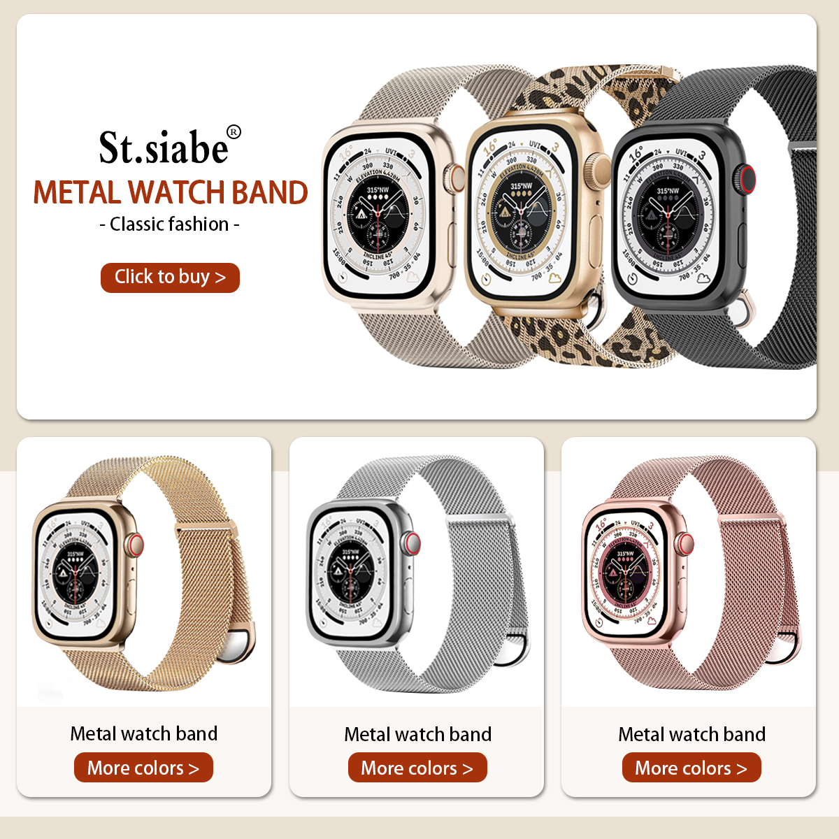 Metal Band Compatible With Apple Watch 38 40 41 42 44 45 49mm Adjustable Magnetic Milanese Stainless Steel Mesh Replacement Strap Compatible With Apple Watch Ultra S10 9 8 7 6 5 4 SE 3 2 1 Suitable For Women And Men p 13084225