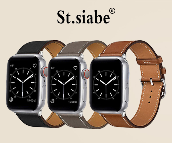 St Siabe Women s And Men s I Fashion Sports Business Her Casual Mes Versatile Leather Watch Bring Compatible With Apple Watchband 38mm 40mm 41mm 45mm 44mm 42mm 49mm Belt Soft And ComFortable Breathable Wristband Bracelet Wrist Party Holiday Gift With Apple Watch Ultra Series 9 8 7 6 5 SE 4 3 2 1 Correa Accessory Replacement Strap Accessories As A Gift For Students Returning To School p 13160050