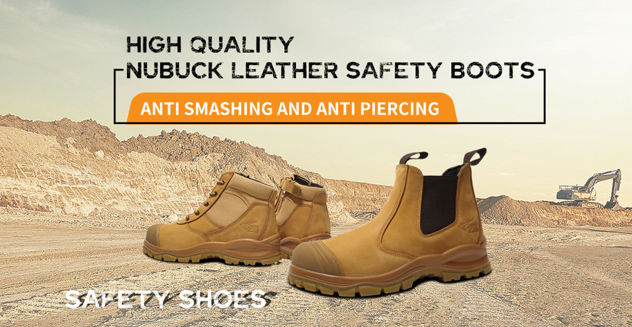 High Quality Chelsea Safety Boots Middle Cut Coffee Brown Crazy Horse Leather Safety Footwear Boots N0 Slip Outdoor Men Work Boots With PU Rubber Outsole Ankle Cut Dark Brown Woodland Work Safety Boots Composite Toe Electric Insulation Work Safety Boots p 32975607