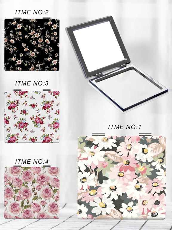 1pc Vintage Floral Folding Vanity Mirror Compact Lightweight Hand Mirror p 31056882