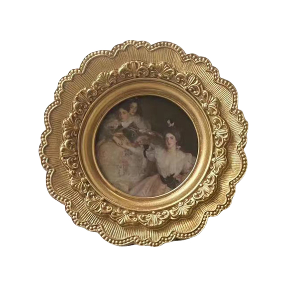 1pc Carved Resin Craft Wall Mounted Photo Frame With Floral Relief Design Suitable For Home Living Room Bedroom And Foyer Decoration Size Of Picture Randomly Included 9 5 9 5cm And 17 17cm  p 32649791