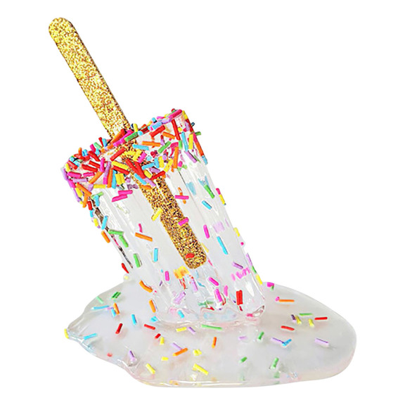 1pc 5 Inch Transparent Resin Decorative Object Shaped Like A Melting Ice Bar p 32866060