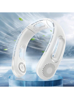 Portable Hanging Neck Fan Hands Free Bladeless Neck Fans Wearable Rechargeable 360 Cooling Neck Fan 4 Speeds Quiet 5200mAh Battery Powered Portable USB Fan For Travel Outdoor Work Family Camping Outdoor Sports p 33682562