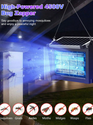 1 Pack LED Solar Powered Mosquito Killer Electric Insect Killer Cordless Portable Mosquito Killer With Sensor Panel Fly Trap With 3m Extension Cord USB Rechargeable Fly Trap Mosquito Killer Electric Insect Trap 4500V IP65 Waterproof Ideal For Home Patio Backyard Camping Garden p 32572390