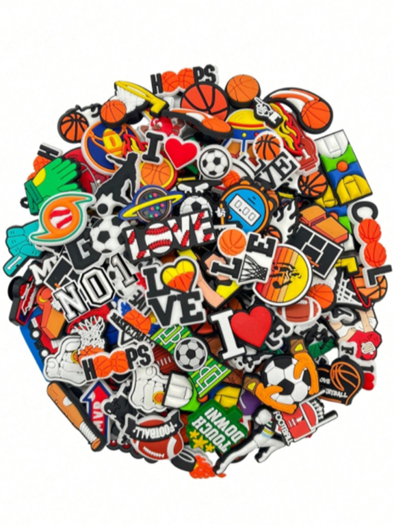 50pcs Mixed Ball Themed Patterns Cute Shoe Charms Fit For Decorating Flip Flops Pencil Cases Bags And Party Gifts p 26800635