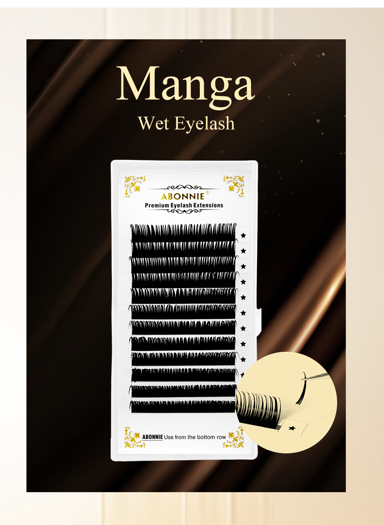 LAKANAKU 12Rows C Curl Matte Black Wet Look Eyelashes Wet Lashes Cosplay Eyelash Extensions 0 07mm Mink Wet Look Lashes Extension Manga Wispy Premade Russian A Shape Natural Eyelashes p 27845889