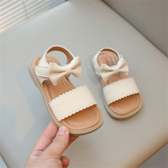 Summer Baby Girl Sandals With Bow And Ruffles Hook And Loop Design Korean Style Simple And Fashionable All Match Princess Style Suitable For Daily Wear And Parties p 34702976