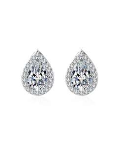 1pair Of 5A Pear Cut Cubic Zirconia Real S925 Sterling Silver Water Drop Earrings For Women Wedding Engagement Party Gifts p 21665420