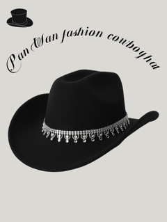 1pc Women s Plain Western Cowboy Hat Suitable For Daily Outfits And Travel Party Cowboy Hat Cowgirl Hat Halloween p 22899706