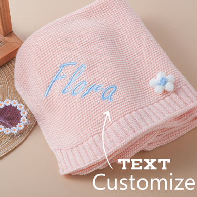 Baby Blanket Baby Gift Newborn Gift Personalized Name Embroidered Stroller Blanket Newborn Baby Gift Soft Breathable Knit Baby Shower Gift Breathable Soft Comfortable Custom Unique Personalized Ideal Gifts For Him Her Boyfriend Girlfriend Dad Mom Family Friends Pets For Anniversaries For Valentine s Day For Mother s Day For Birthdays For Children s Day For Father s Day For Graduation For Weddings For Housewarming Sofa Bed Car Bedroom Living Room p 36163799