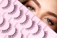 7pairs Natural D Shaped Crossed Stalk Transparent Stem False Eyelashes For Lengthening Eye Tips p 20923816