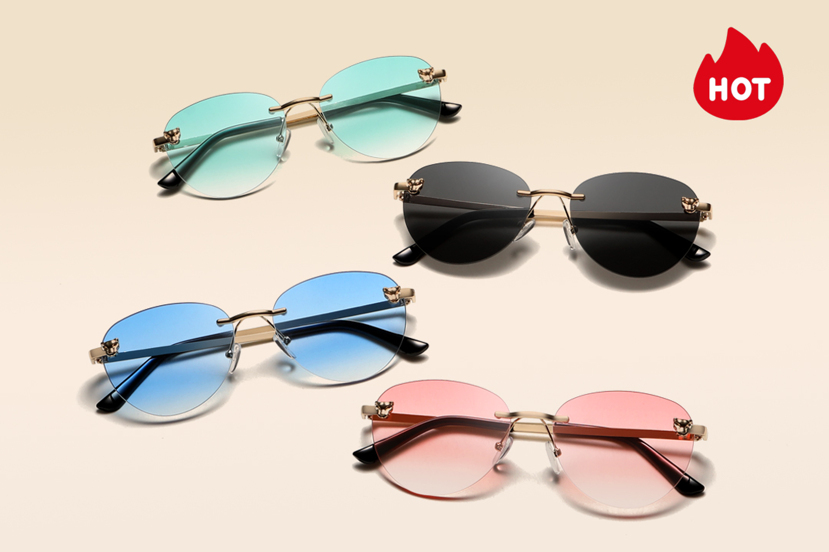 1pc Unisex Metal Retro Rimless Elliptical Personalized Casual Decor Fashion Glasses Beach Accessories Glasses Shades For Summer Beach Vacation Outdoor Travel p 32357192