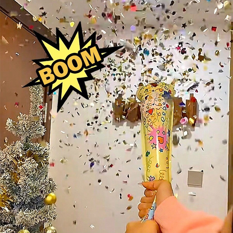 1 5pcs Celebration Firework Stick Hand Held Surprise Confetti Cannon Use Inflatable Fireworks Launcher To Enhance Your Festival Party Atmosphere Suitable For Valentine S Day Christmas New Year Birthday Wedding Party And Other Occasions Christmas p 28330473