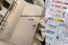 Nail Art Display Book Includes 2 Nail Display Cards And 24 Crystal Strips Of Tape Large Capacity Clear Display Durable Portable For Professionals Enthusiasts p 33317796