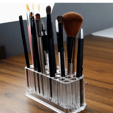 1pc 26 Hole Acrylic Organizer For Nail Art Makeup Brushes Transparent Space Saving Design For Desktop Modern Minimalist Makeup Storage Solution p 33158728