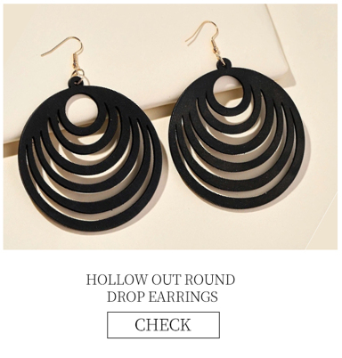 Hollow Out Round Drop Earrings p 18279280