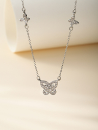 1pc Stainless Steel Butterfly Necklace For Women High End And Exquisite Collarbone Chain With Unique Design Suitable As A Gift For Girlfriend On Chinese Valentine s Day Mom Mother Mother s Day Gift p 36275443