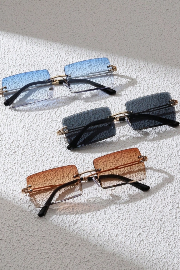 1 Pair 2 Pair 3 Pair 5 Pair Set Unisex Rectangular Frameless Luxury Fashion Glasses For Daily Life And Outdoor Travel Accessories Daily Photography Outdoor Travel Accessories Also Have Anti Wind And Sand Protection Function All Season p 28063630
