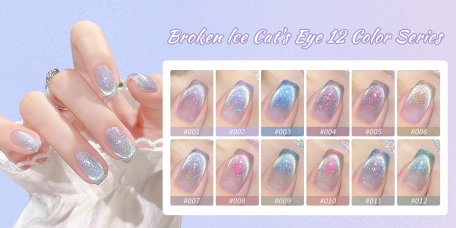 9 3ml Summer Permeating Crushed Ice Cat s Eye Gel Polish Soak Off Varnish Semi Permanent Cat Magnetic Broken Diamond Reflection Gel Nail Products 12 Colours  p 35680607