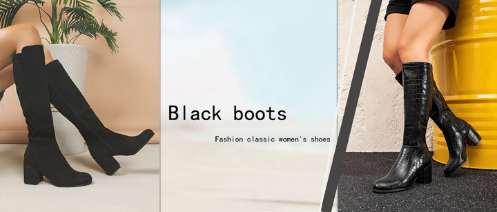 Comfortable Faux Suede Tall Boots Classic All Match Knee High Boots Fashion Round Toe Side Zipper Boots Black Chunky Heel Equestrian Boots For Women p 39218248