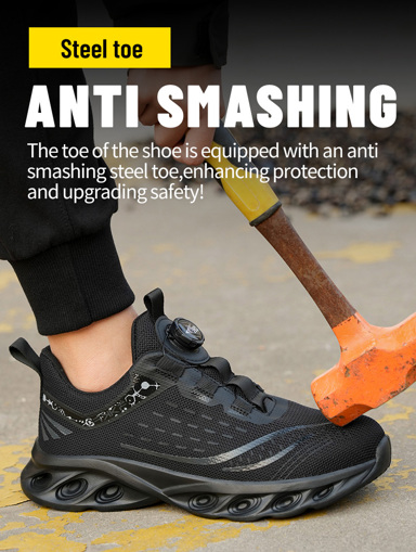 Light Steel Toe Safety Shoes Men s Work Sneaker Rotated Button Easy Wear Work Safety Boots Breathable Sport Work Shoes Men Boots Light Weight Steel Toe Sport Safety Shoes For Men And Women Hot Fly Knitting Upper And EVA Sole With Rotated Button Lace Free Work Safety Shoes p 32925259