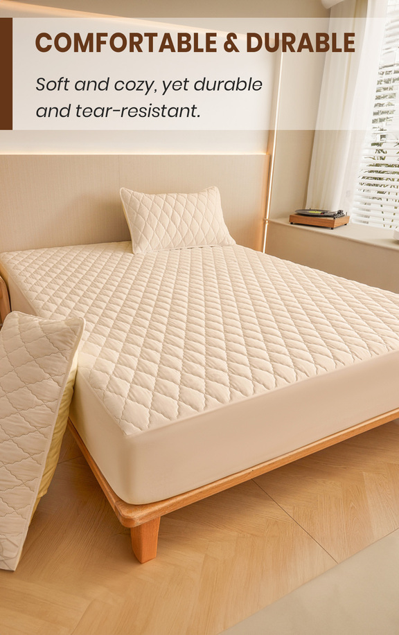 1pc Waterproof Bed Sheets Bedding Fitted Sheet Mattress Cover Skin Friendly Bed Cover Soft And Comfortable Bedding For Bedroom Solid Color Mattress Protector Rhombus Pattern Perfect Fit For Twin Full King Queen All Size Bed Independence Day Bedding Bedding Gifts Machine Washable p 33934053