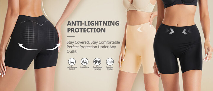 FLARIXA 1pc Seamless High Waisted Tummy Control Skirted Leggings With Safety Shorts p 25235170