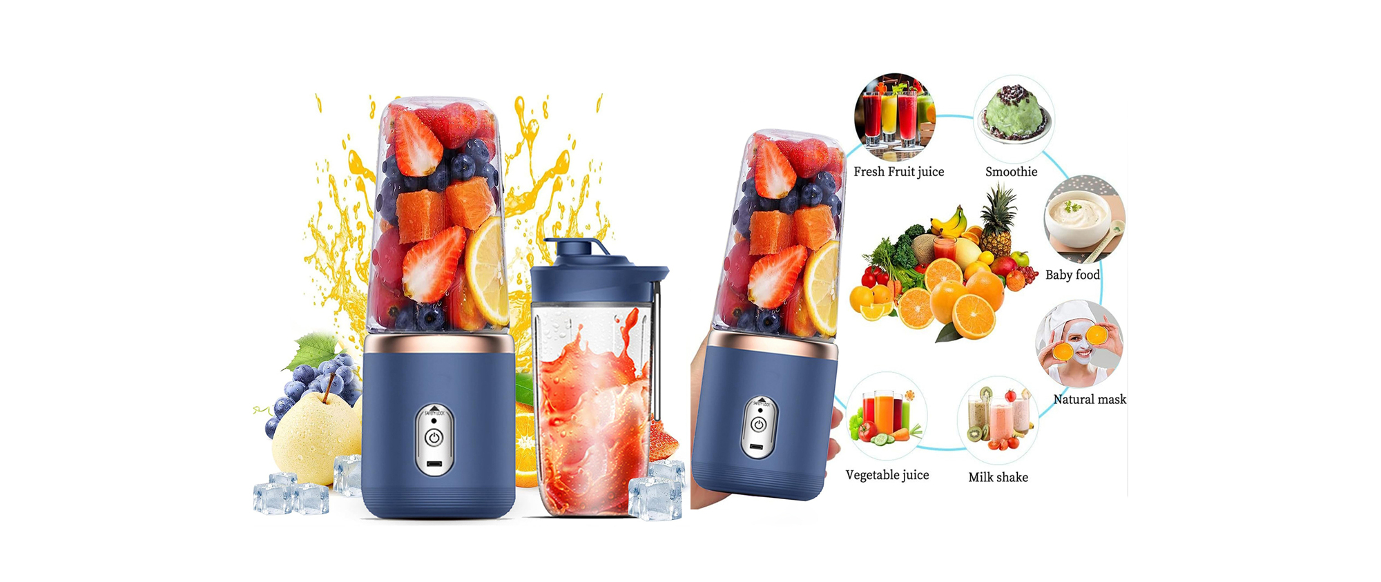 Portable Blender 14 Ounces Approximately 396 9 Grams Suitable For Juice And Smoothies Equipped With A 6 Plade USB Rechargeable Blender And Made Of Materials p 41778416