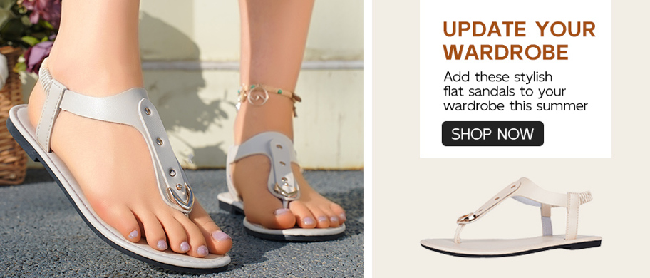Women s Rivet Elastic Ankle Round Toe Flat Sandals Hollow Out Open Toe Comfortable Non Slip Flat Outdoor Slippers p 31425303