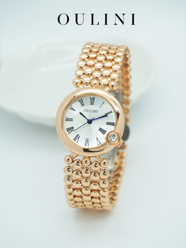 OULINI Women s Quartz Watch Silver Stainless Steel Band Fashionable Round Wristwatch Birthday Festival Gift For Girlfriend Mom Daily Decoration p 35384698