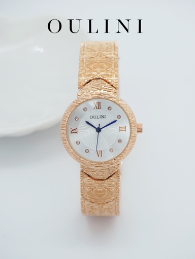 1pc OULINI Silver Women Quartz Watches Affordable Back To School Watch With Silver Alloy Strap Elegant High End Vibe Round Dial With Letter Design Suitable As Gift For Friends And Festivals Comes With Watch Box p 29380748