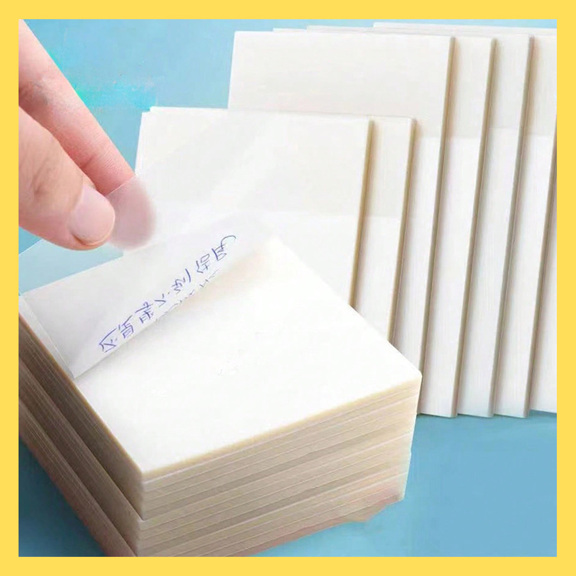 100pcs 50pcs Transparent Waterproof Self Adhesive Sticky Notes Memo Pads Simple Transparent Memo Notebook Stationery For Office School And Home Use Suitable For Notes Messages And Memos  p 42688022
