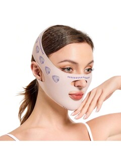 1pc Face Lift Up Strap V Line Thin Face Double Chin Reduction Mask Unisex Soft Elastic Chin Lifting Tape p 43642462