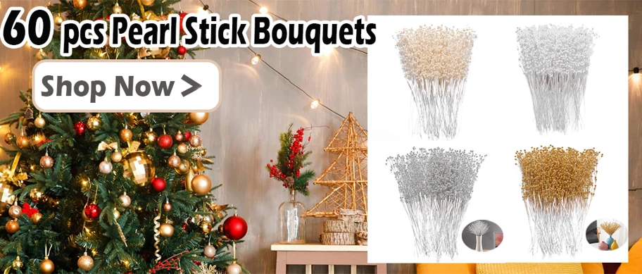 60pcs 4mm Mini Faux Pearl Sticks Wreath Faux Pearl Beading For Bridal Wedding Bouquet Party Decor DIY Floral Arrangement Wedding Home Decoration Valentine Day Gift Gifts Birthday Graduation p 38499448