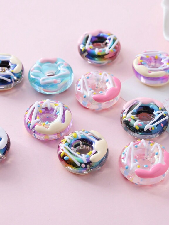 Handmade Bead Donut Shaped Acrylic Beads Multi Color Lovely Beads Suitable For Festivals Gifts Accessories Daily DIY p 39501205