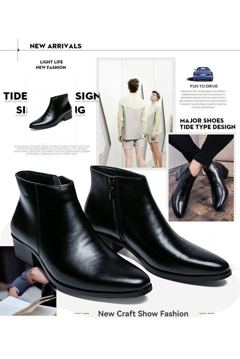 Wear With Hoodies Autumn Winter British Style Men s Leather Boots Fashionable And Versatile Ankle Height Pointed Toe Boots p 26508748