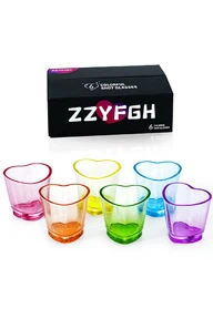 6Pcs Set Premium Quality Shot Glasses 1 5 Oz Colorful Shot Glasses Cute Heart Shaped Shot Glasses Set Tequila Shooter Glasses Suitable For Vodka For Weddings Parties Valentine s Day St Patrick s Day Mardi Gras Oktoberfest Bachelorette Parties New Year p 43954941