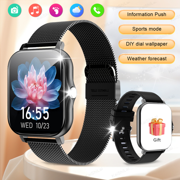 2024 New 1 83 Large Touchscreen Silicone Strap Smartwatch For Men And Women Smart Features Incl Calling Fitness Tracking Notifications Remote Camera Music Control Compatible With Android IOS Great Gift For Holidays And Friends p 43418105
