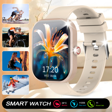 Hot 2024 New 1pc Unisex Silicone Strap Fashion Smart Watch Dial Answer Calls Steps Calorie Tracking Workout Modes Full Touch Round 2 01 Display Compatible With Android IOS Holiday Gift For Christmas New Year Valentine s Day p 41088148